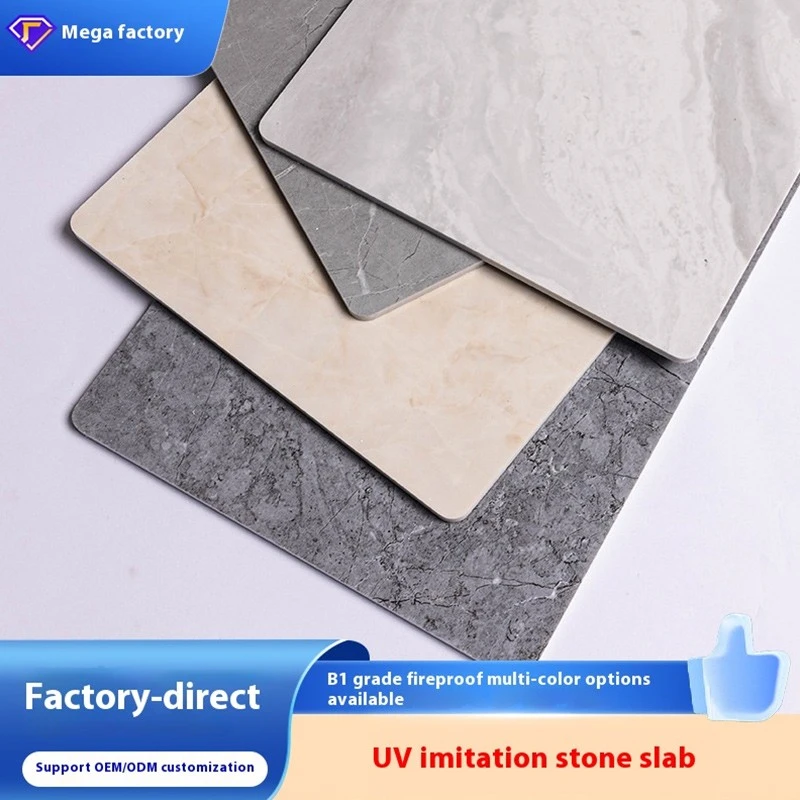Mirror-Finish Metallic Marble Panel